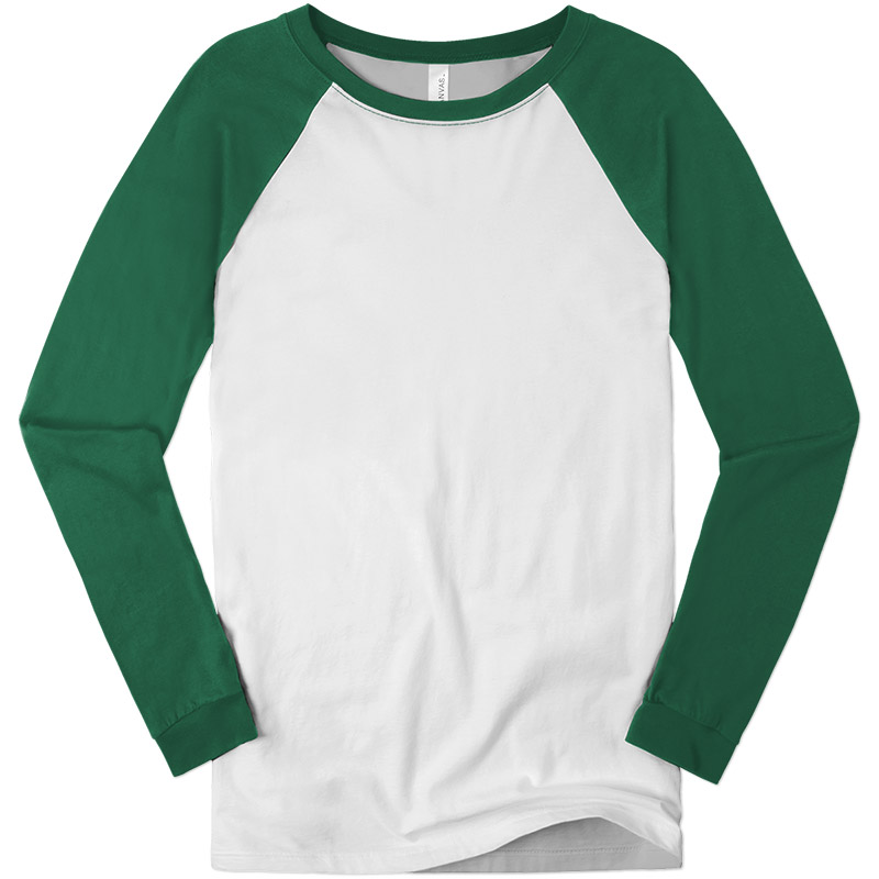 Canvas Hawthorne Baseball T-Shirt - White/Kelly