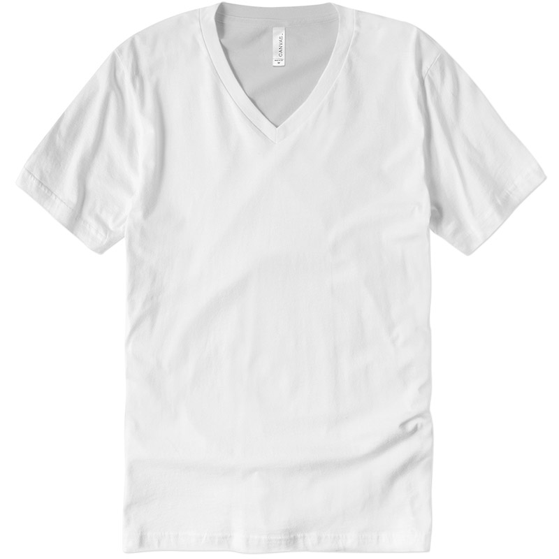 Canvas Short Sleeve V-Neck T-Shirt - White