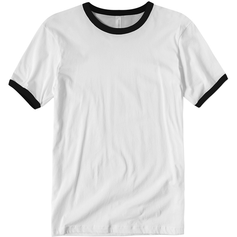 Canvas Heather Ringer T-Shirt - White/Black