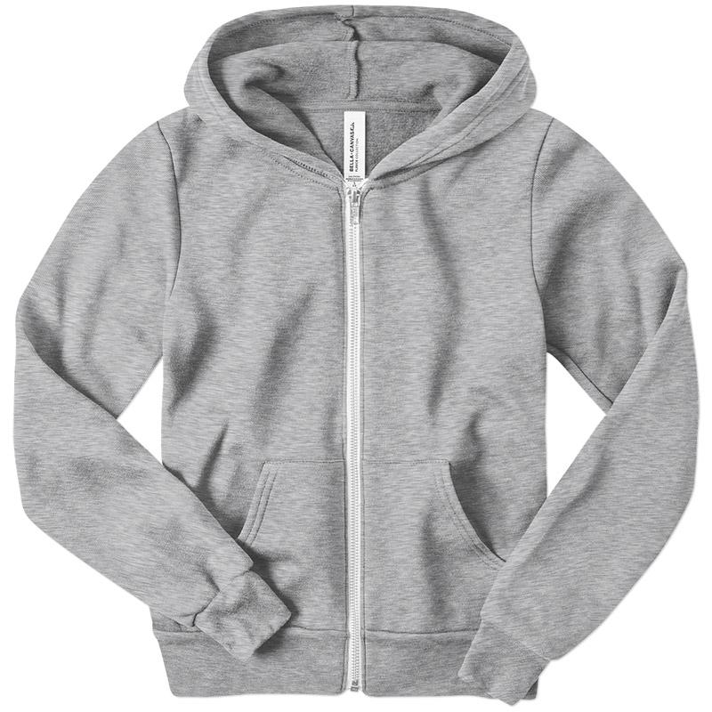 Canvas Youth Fleece Zip Up Hoodie - Athletic Heather