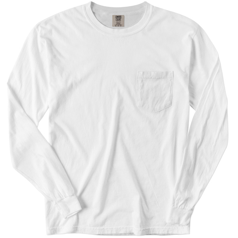 Predictor pakke ide Custom Comfort Colors Pigment Dyed Longsleeve Pocket Tee - Design Online