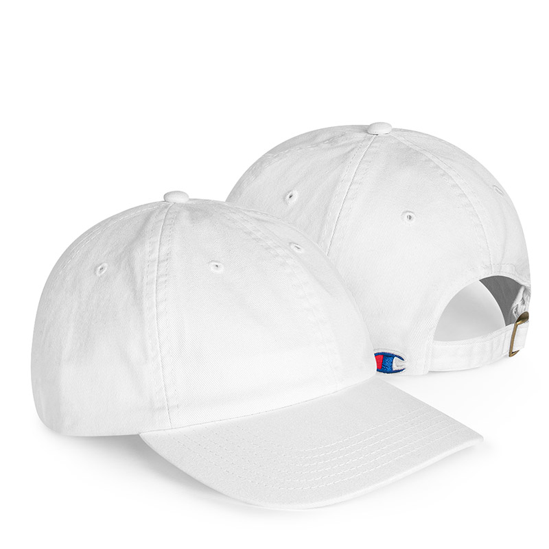 Champion Washed Twill Dad's Cap - White
