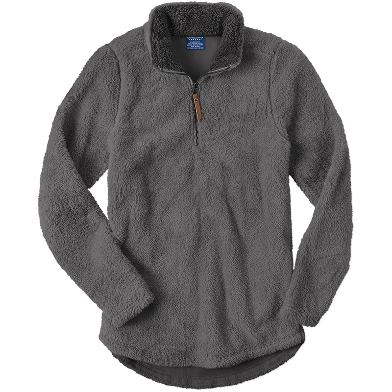 Charles River Ladies Newport Fluffy Fleece - Charcoal