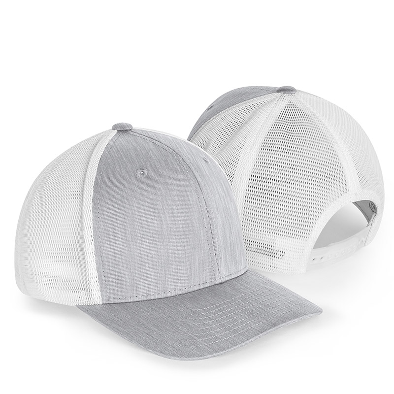 Flexfit Mesh-Back Cap - Melange Silver/White