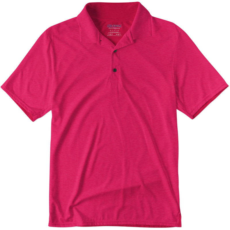 Gildan Performance Jersey Polo - Marbled Heliconia