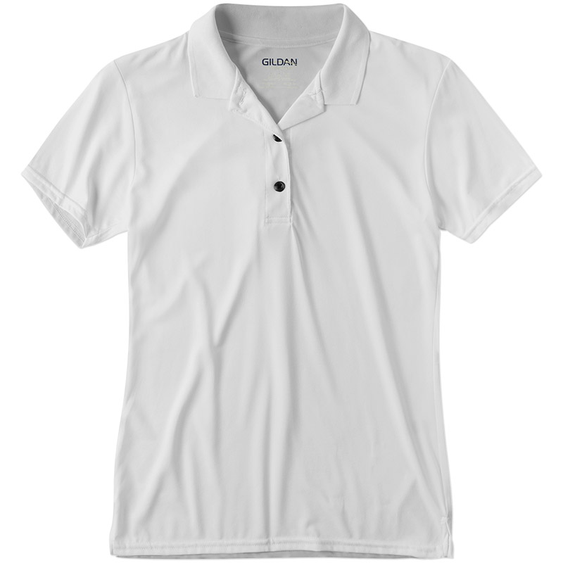 Gildan Ladies Performance Jersey Polo - White