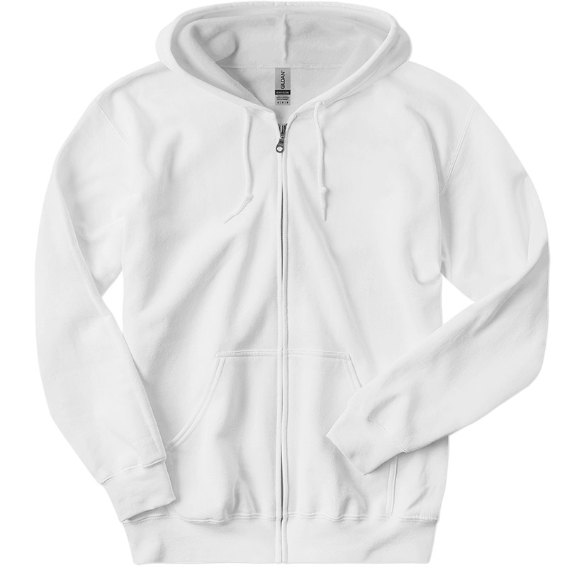 Gildan Heavy Blend Full-Zip Hoodie - White