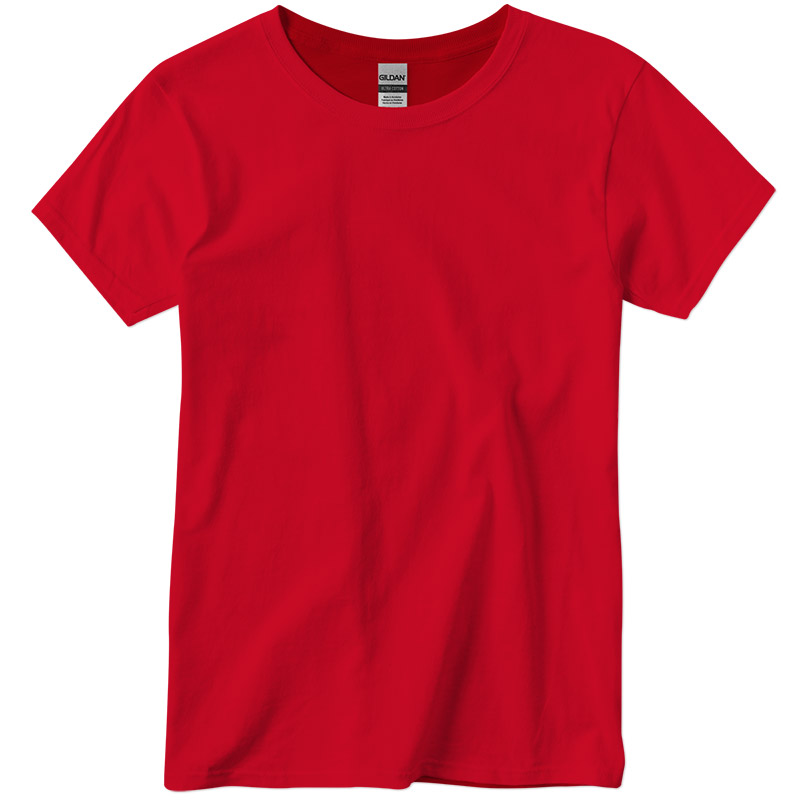 Gildan Ultra Cotton Ladies Tee - Red