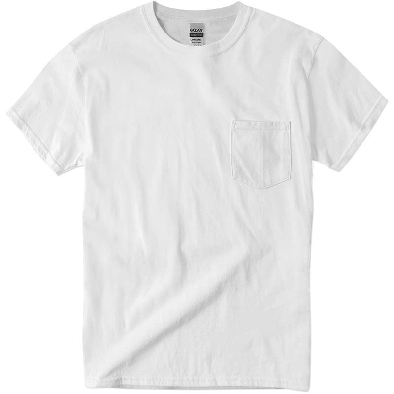 Gildan Ultra Cotton Pocket Tee - White