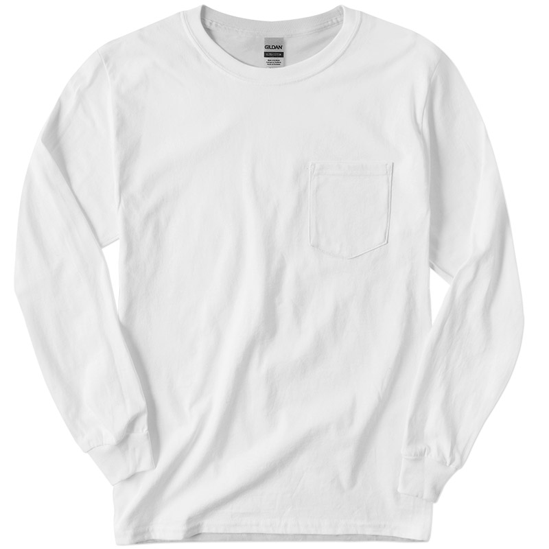 skjold Konfrontere Præfiks Custom Gildan Ultra Cotton Longsleeve Pocket Tee - Design Online