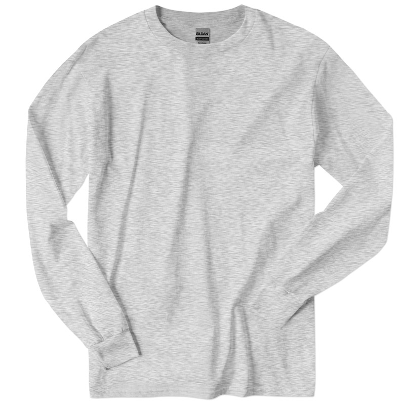 Gildan Longsleeve Cotton Tee - Ash