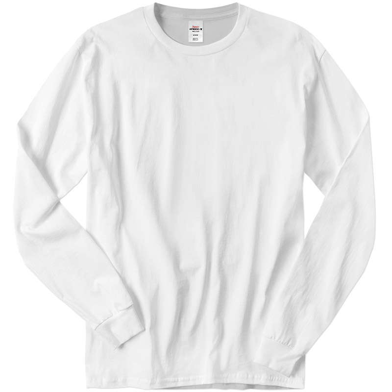 Hanes Authentic Longsleeve Tee - White