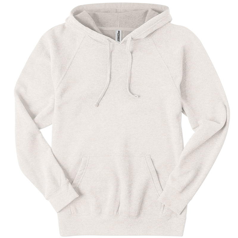 Independent Trading Raglan Hooded Pullover - Stone Heather