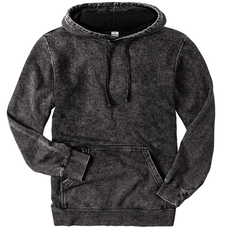 Independent Trading Mineral Wash Hooded Pullover - Black