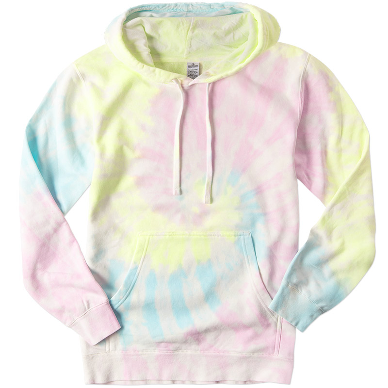 Independent Trading Tie-Dyed Hooded Sweatshirt - Tie Dye Sunset Swirl