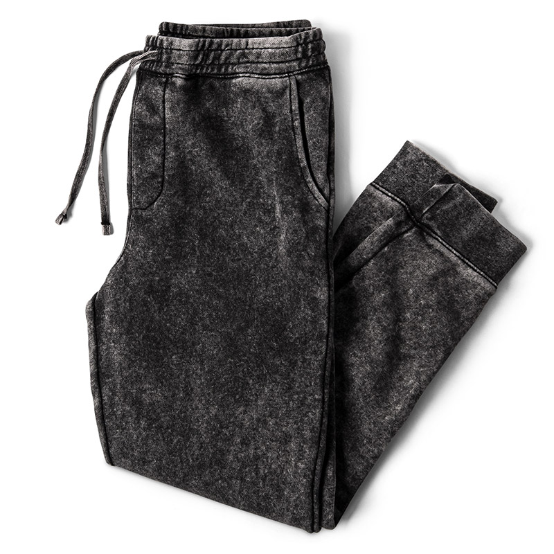Independent Trading Mineral Wash Fleece Pants - Black