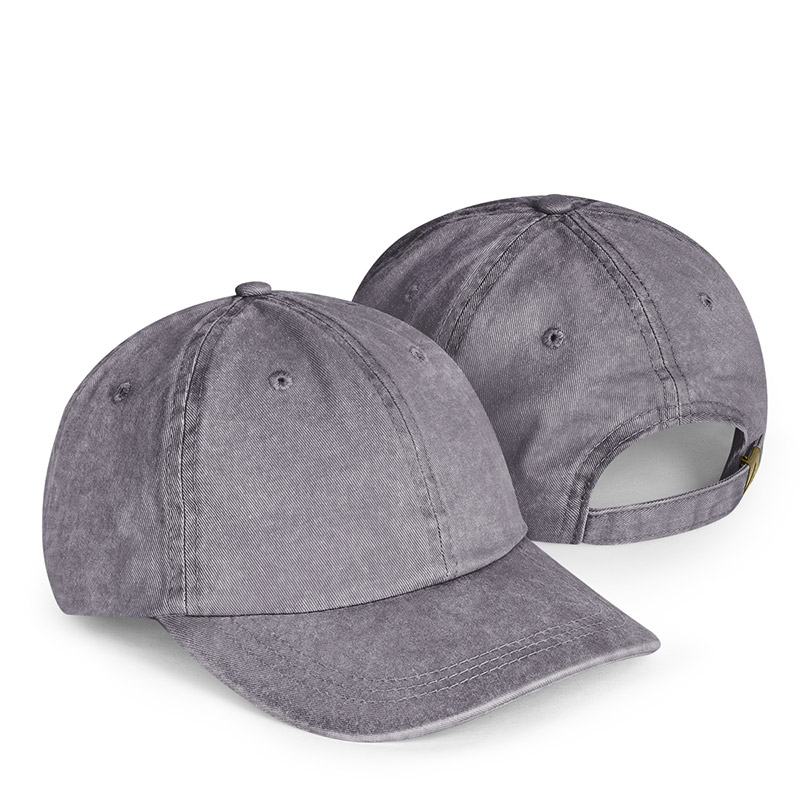 Mega Cap Pigment Dyed Twill Cap - Grey