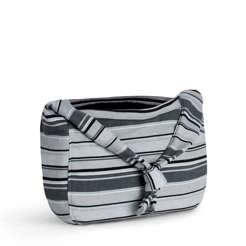 MV Sport Striped Slouch Bag - Greyscale Stripe