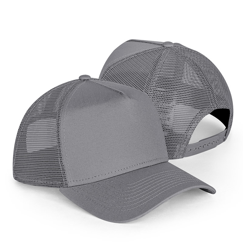 New Era Five-Panel Snapback Trucker Cap - Grey/Grey