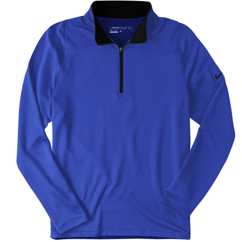 Nike Dri-FIT Half Zip Longsleeve - Deep Royal/Black