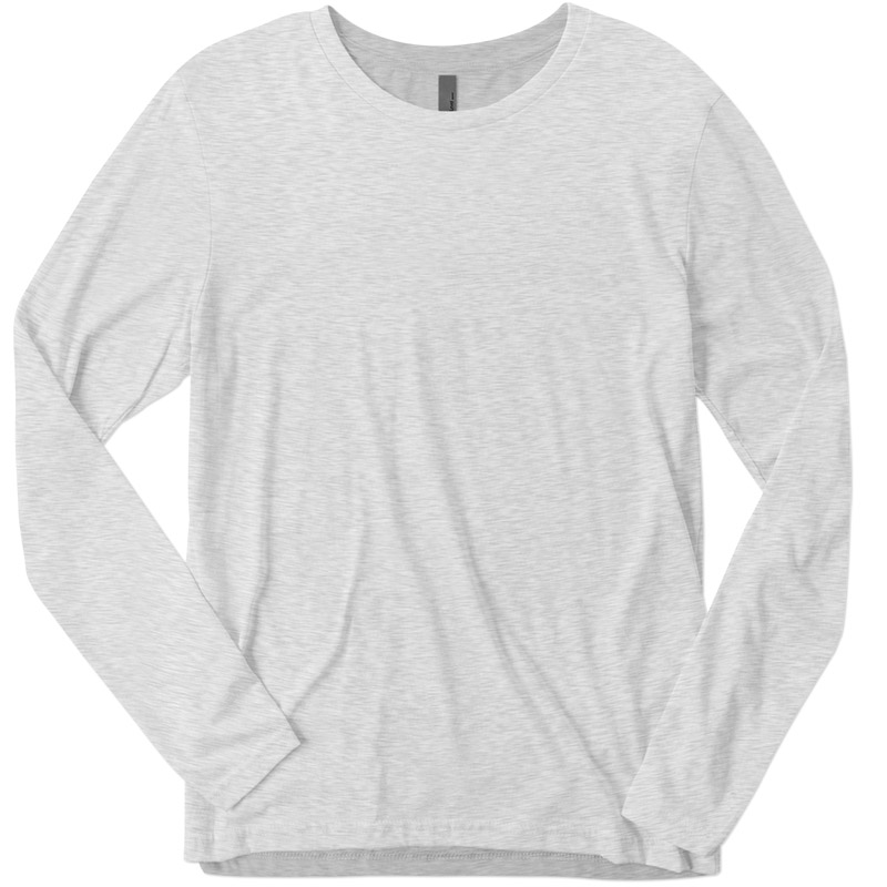 Next Level Triblend Longsleeve Crew - Heather White