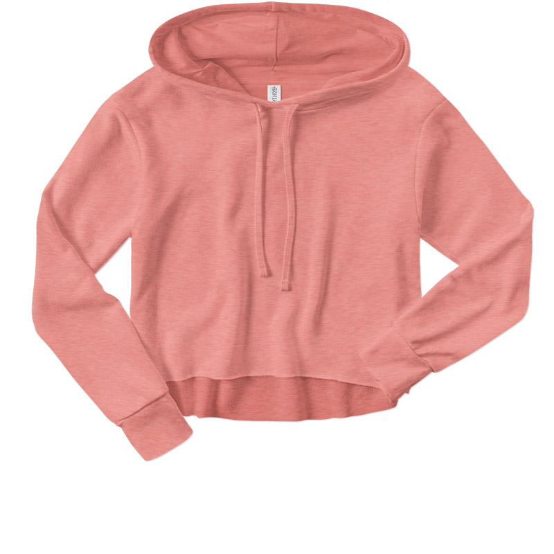 Next Level Ladies Laguna Sueded Cropped Hoodie - Desert Pink