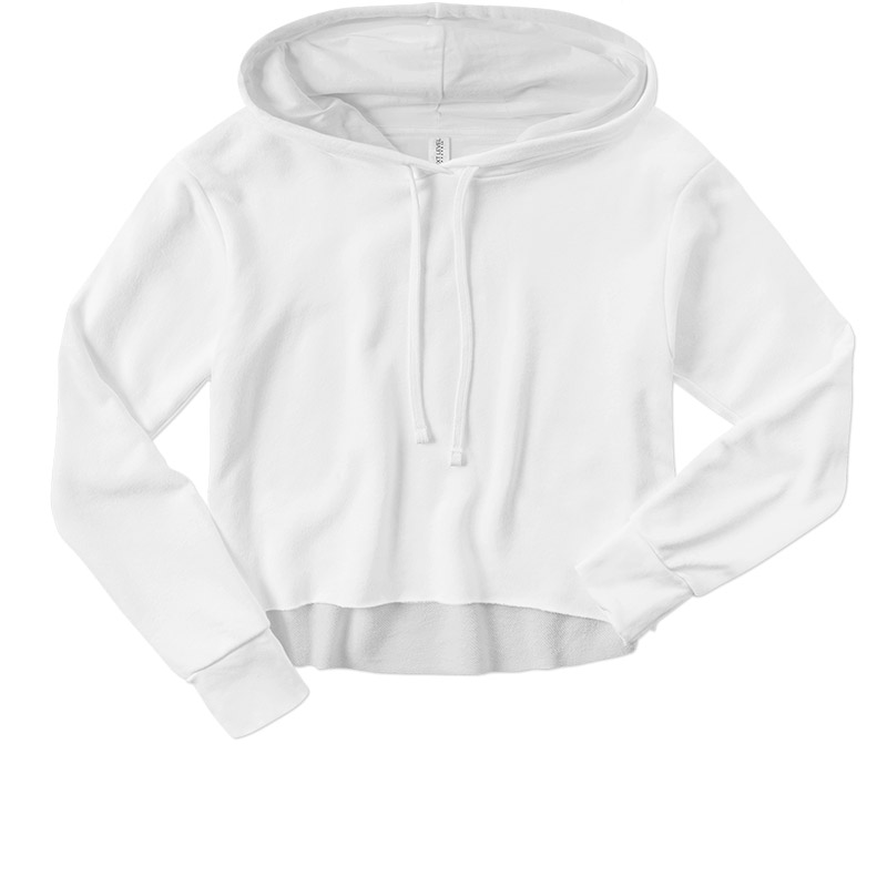 Next Level Ladies Laguna Sueded Cropped Hoodie - White