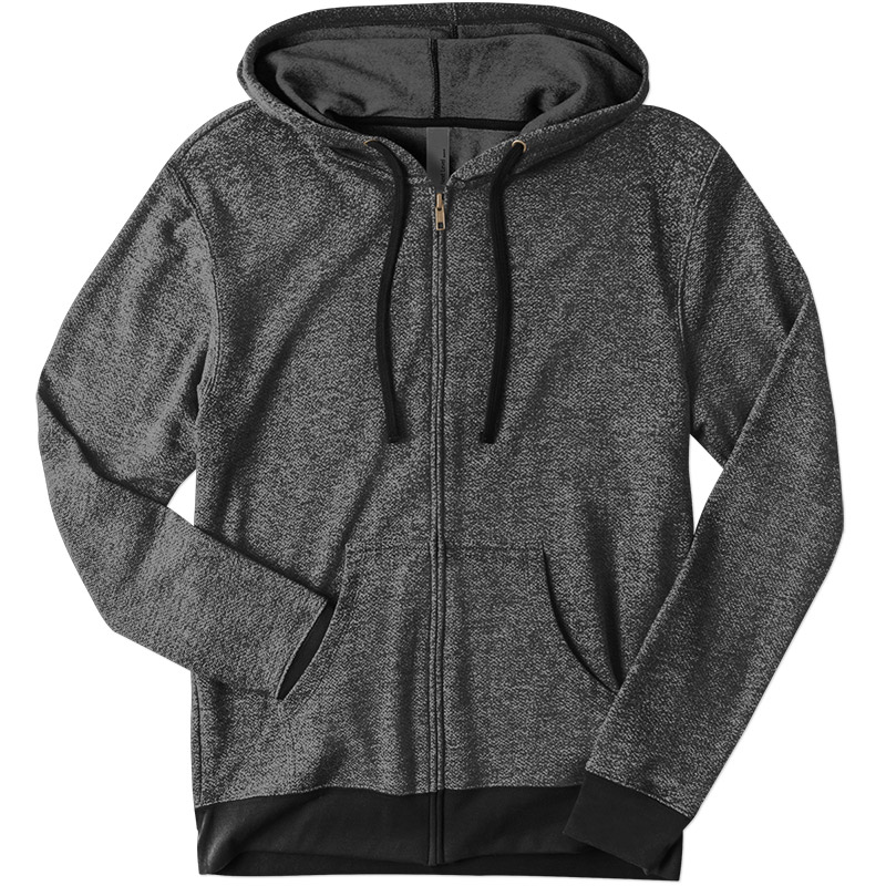 Next Level Denim Fleece Zip Hoodie - Black