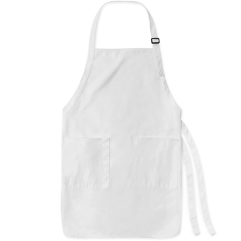 Port Authority Full-Length Cotton Apron - White