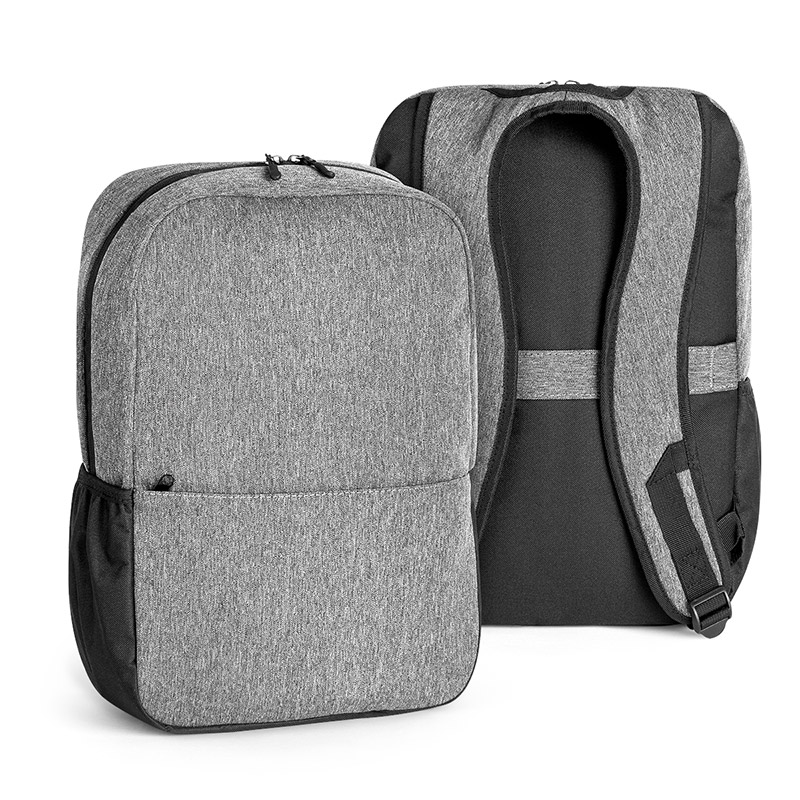 Port Authority Access Square Backpack - Heather Grey/Black