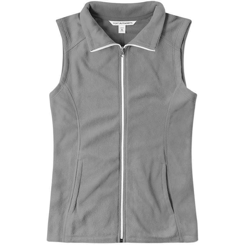 Port Authority Ladies Microfleece Vest - Pearl Grey