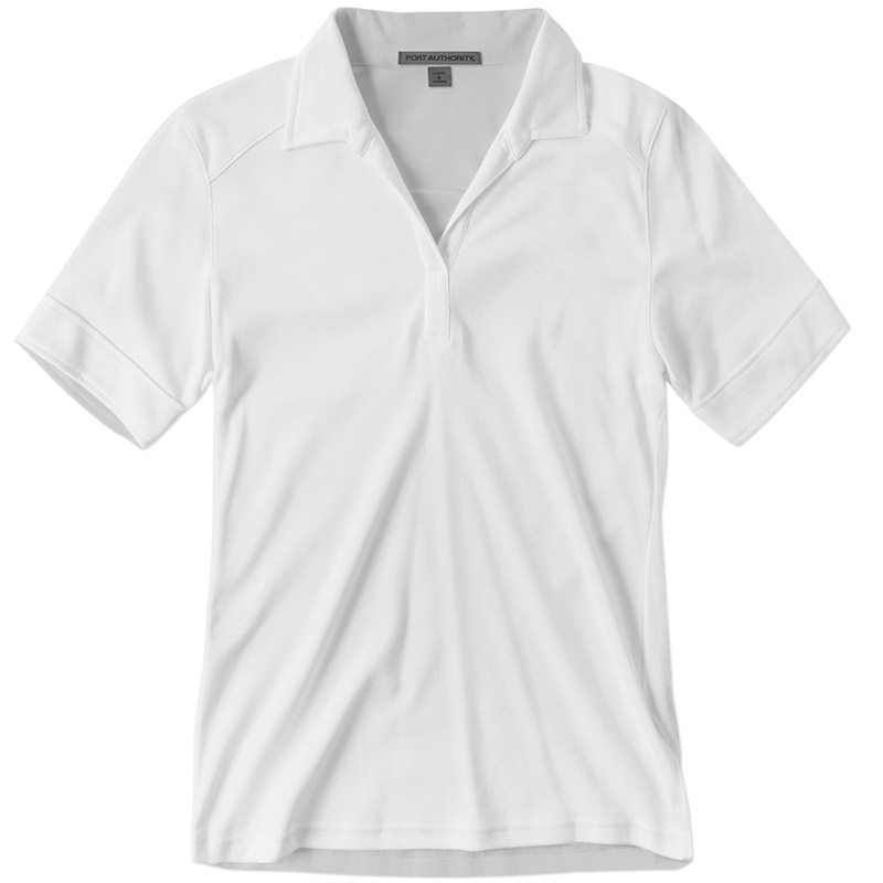 Port Authority Ladies Silk Touch Performance Polo - White