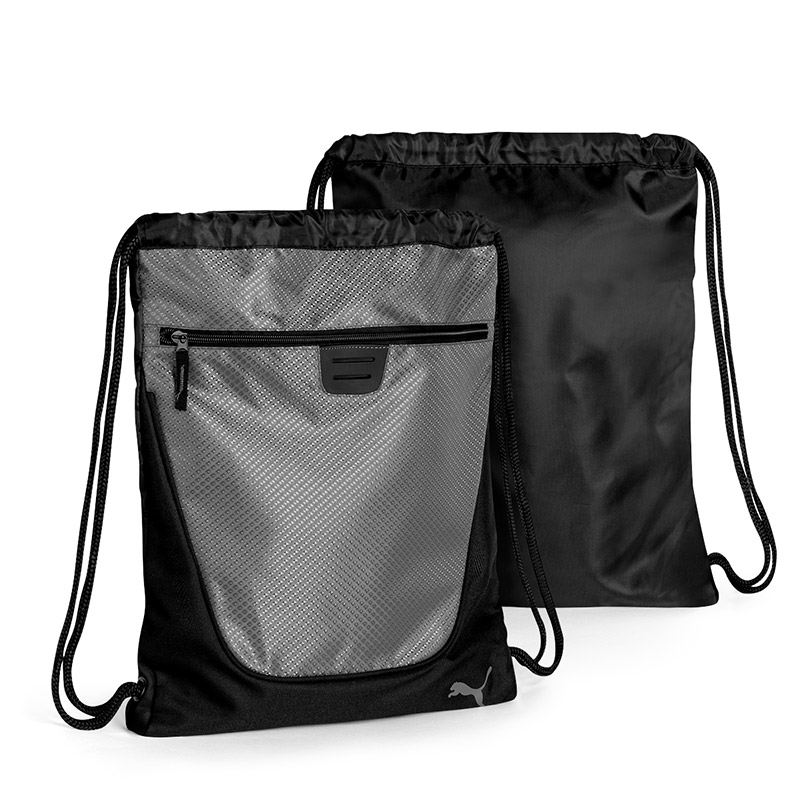 Puma Zippered Carry Sack - Dark Grey/Black