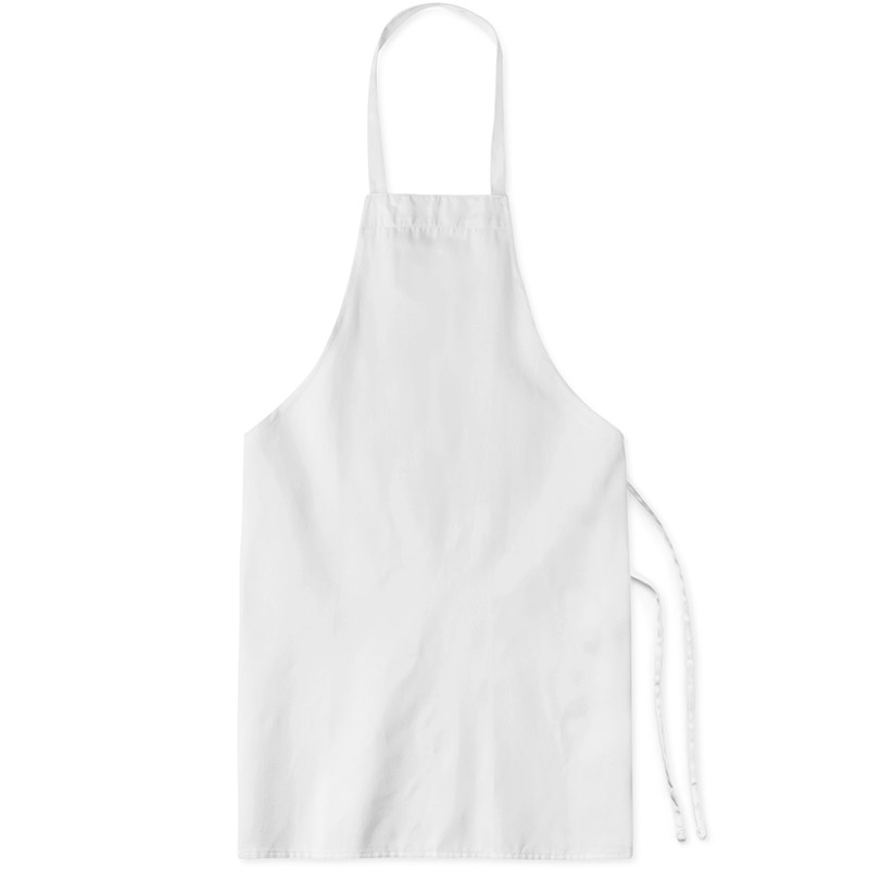 Q Tees Butcher Apron - White