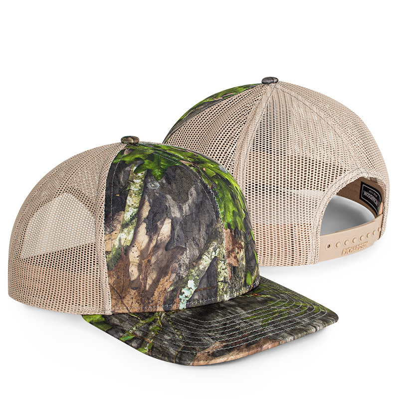 Richardson Mossy Oak Trucker Snapback Cap - Mossy Oak Obsession/Khaki