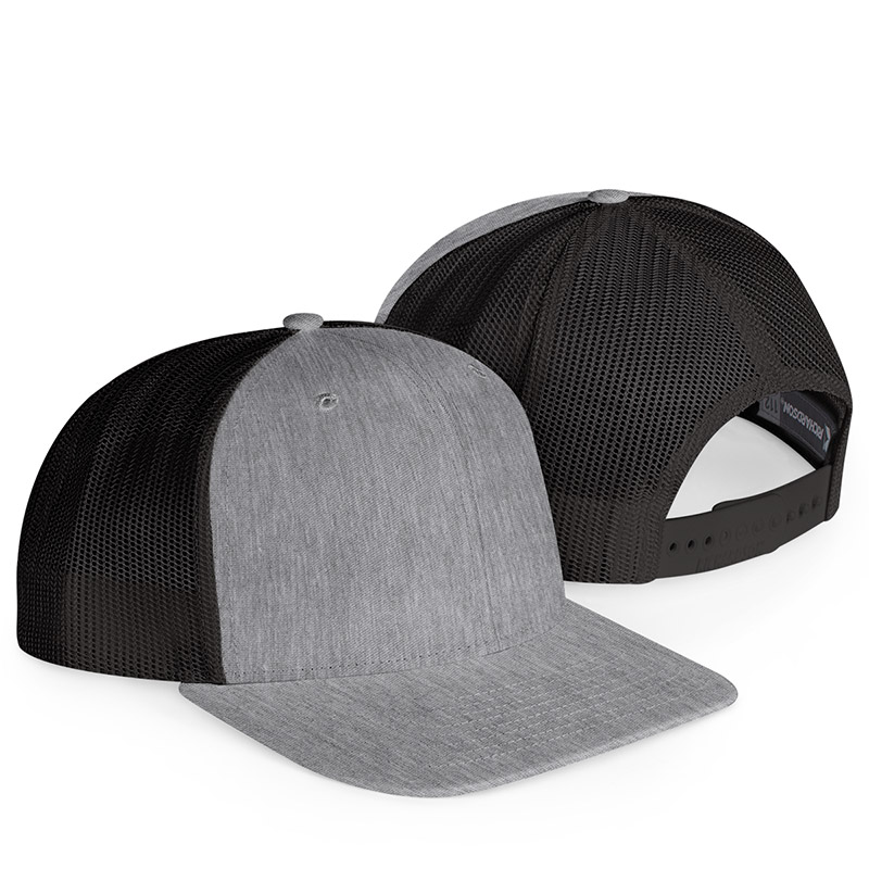 Richardson Low Profile Trucker Cap - Heather/Dark Charcoal