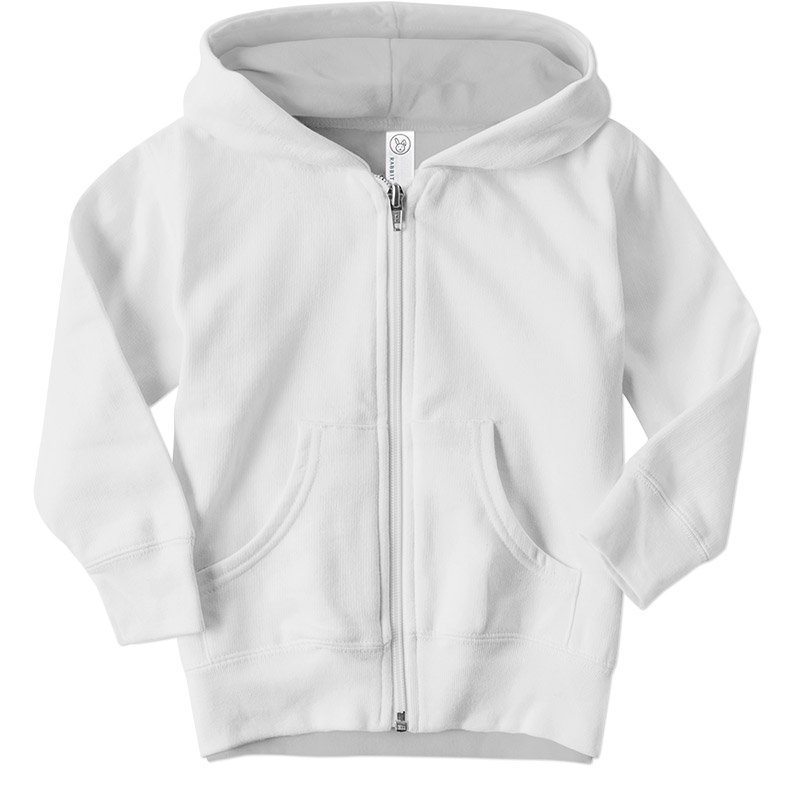 Rabbit Skins Toddler Zip Up Hoodie - White