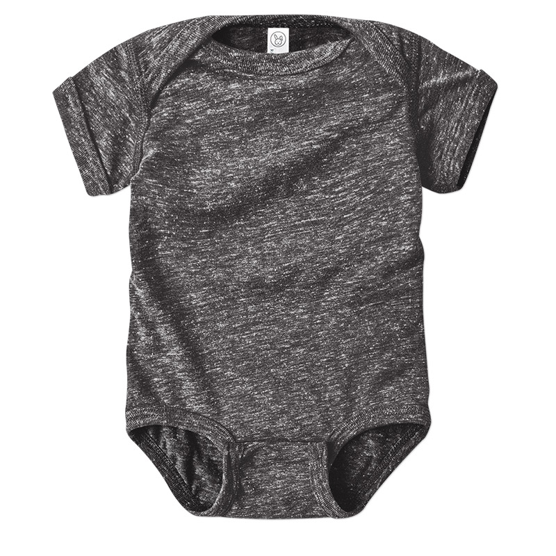 Rabbit Skins Infant Melange Onesie - Smoke Melange