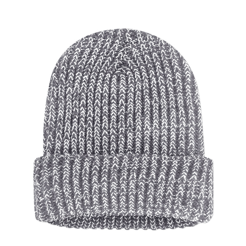 Sportsman Chunky Knit Beanie - Grey/White