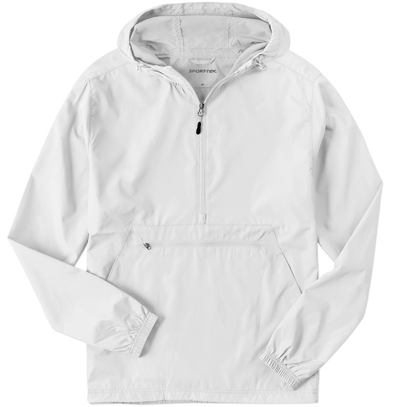 Sport Tek Packable Anorak Pullover - White