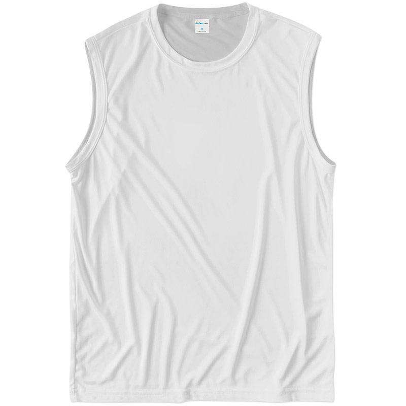 Sport Tek Sleeveless Performance Tee - White