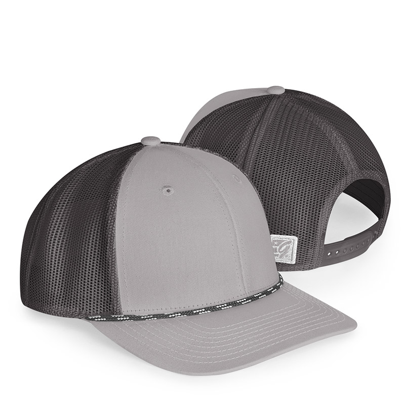 The Game Rope Trucker Cap - Light Grey/Charcoal