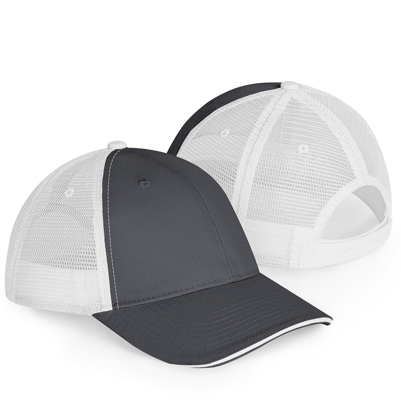 Valucap Sandwich Trucker Cap - Charcoal/White