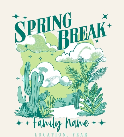 Create spring break t-shirts online at UberPrints.com