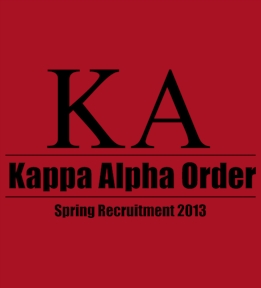 Kappa Alpha Order t-shirt design 100