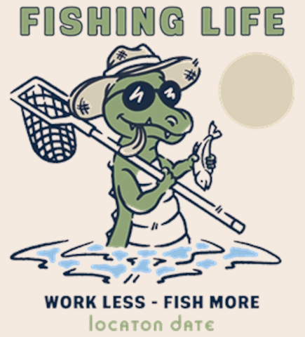 Fishing t-shirt design 7
