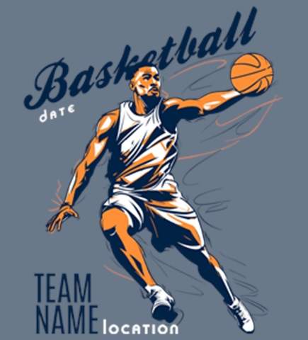 Basketball t-shirt design 10