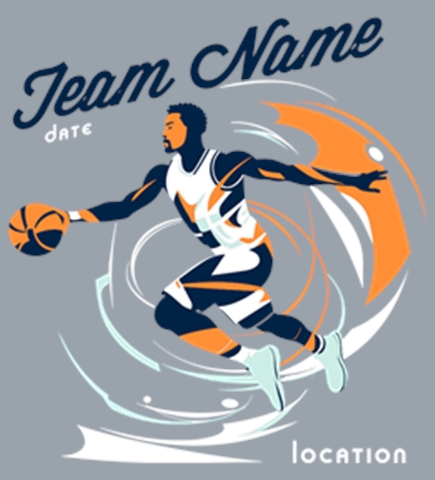 Basketball t-shirt design 9