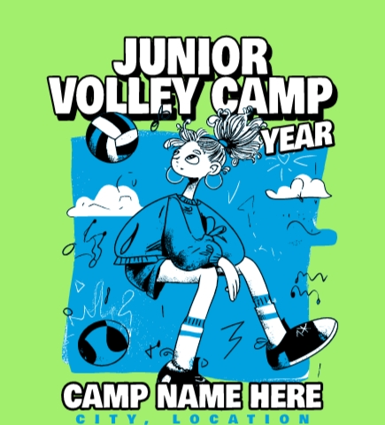 Volleyball t-shirt design 14