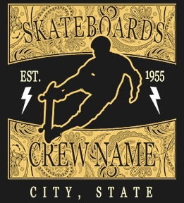 Skateboarding t-shirt design 2
